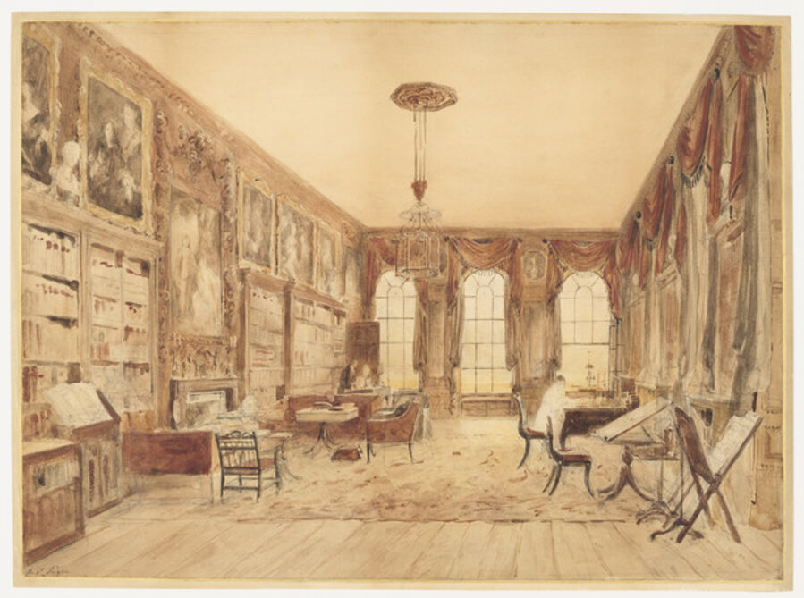 The Interior of the Library at Cassiobury