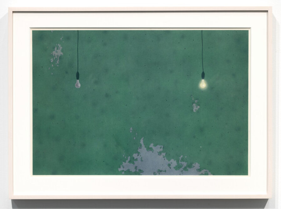 Untitled(Green Hanging Light Bulb)