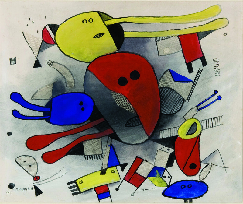 José Gurvich, ‘Collage’, 1966, Painting, Tempera and collage on paper, Galería de las Misiones