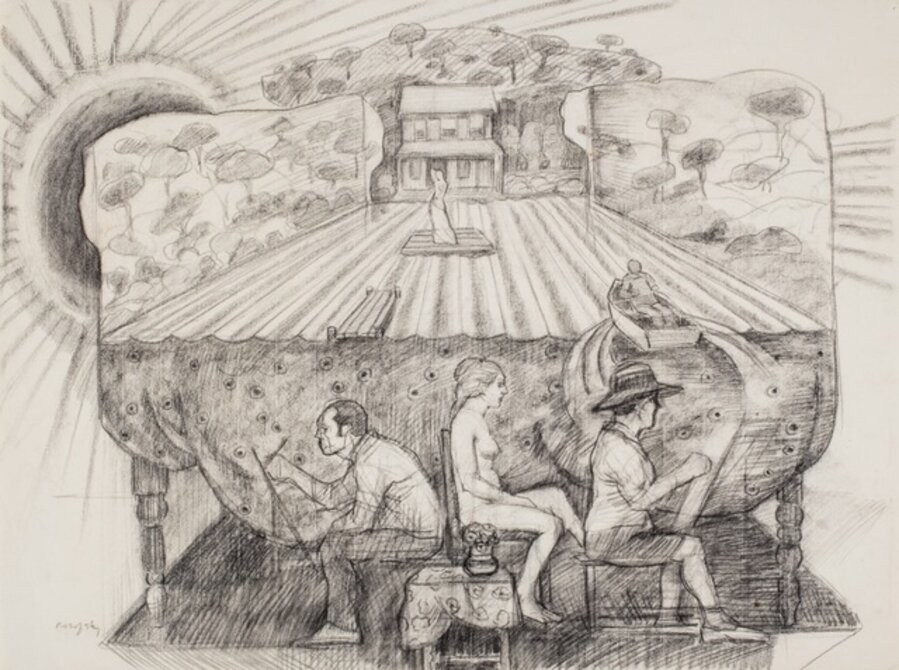 Figure in the park