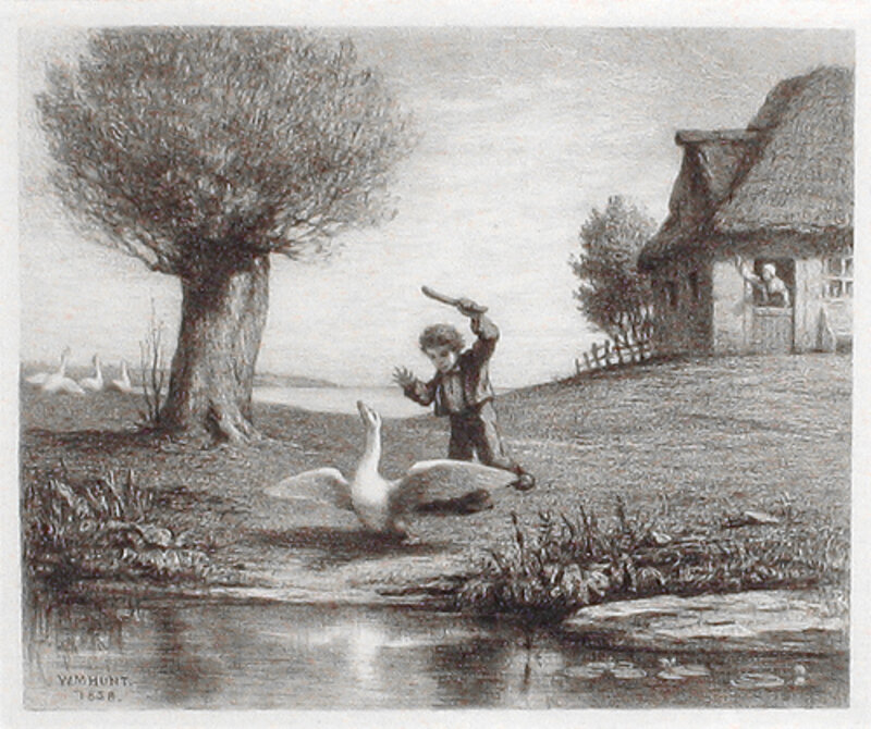 William Morris Hunt, ‘The Goose Boy’, 1858, Print, Lithograph, Hirschl & Adler