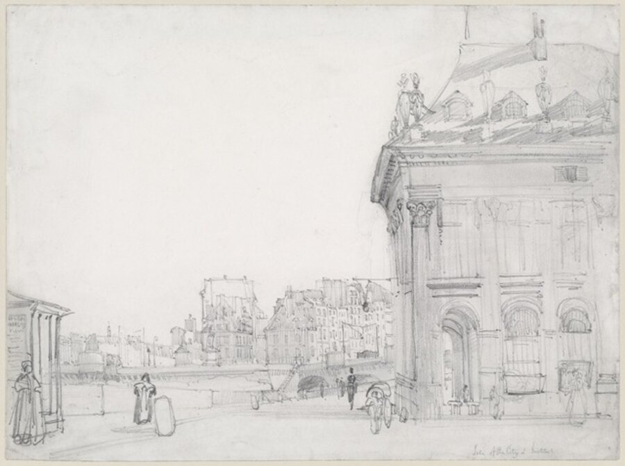 Ile de la Cité from the Institut, Paris