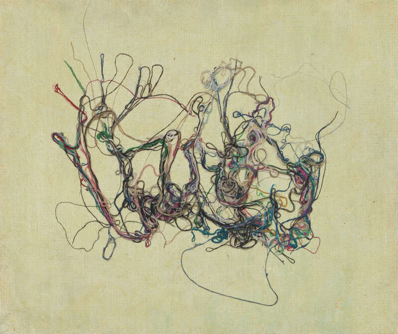 Prunella Clough, ‘Waterweed 6’, 1988, Painting, Oil and string on board, Annely Juda Fine Art