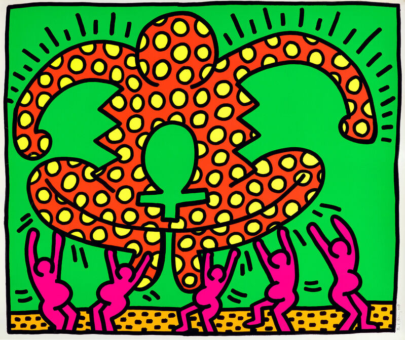Keith Haring, ‘The Fertility Suite: one plate (L. p. 33)’, 1983, Print, Screenprint in colors, on wove paper, with full margins., Phillips