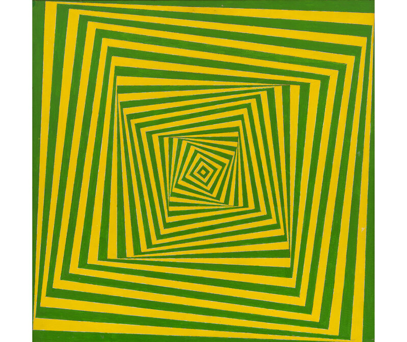 Abdulio Giudici, ‘Bamboleo de amarillos y verdes’, 1997-1998, Painting, Acrylic on hardboard, Herlitzka & Co. 