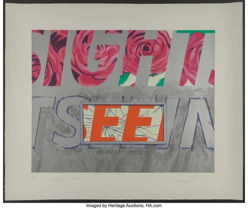 James Rosenquist, ‘Sight-Seeing’, 1972, Print, Lithograph and screenprint in colors on wove paper, Heritage Auctions