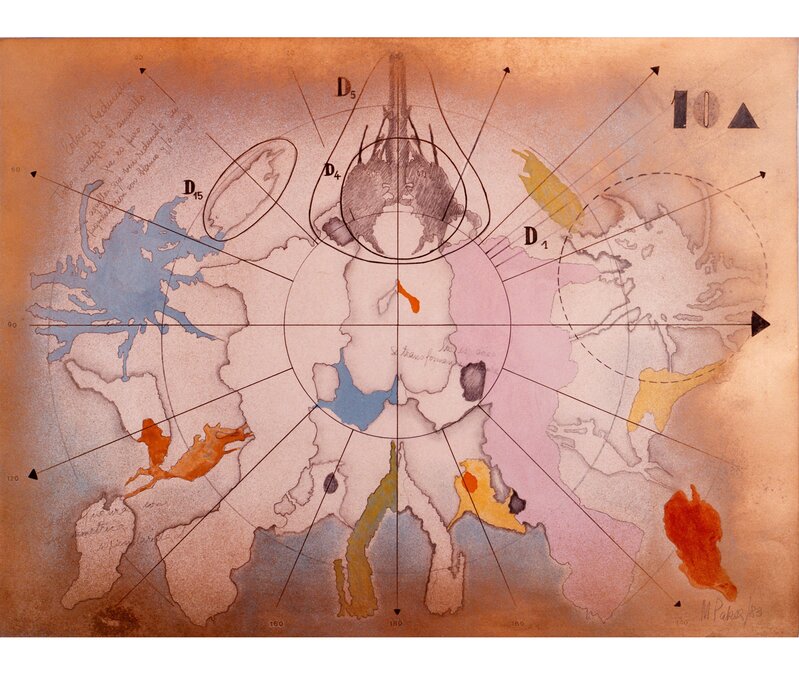 Margarita Paksa, ‘Polo sur’, 1983, Drawing, Collage or other Work on Paper, Watercolor, airbrush and ink on paper, Herlitzka & Co. 