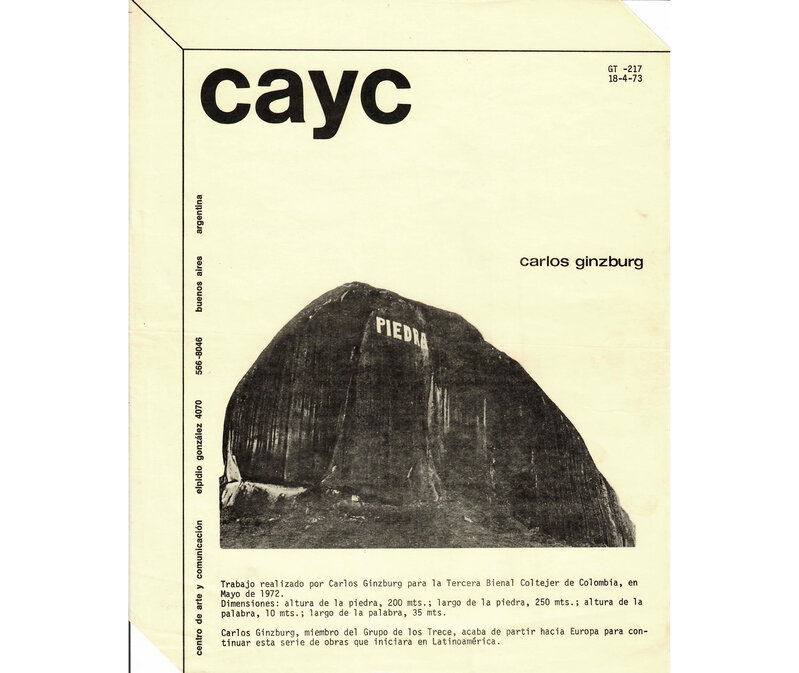 Carlos Ginzburg, ‘Carlos Ginzburg’, 1973, Books and Portfolios, Print on paper, Herlitzka & Co. 