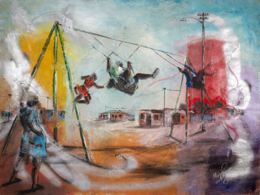 Children on a Swing