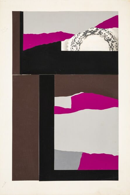 Louise Nevelson, ‘Untitled Collage Study, together with a signed lithograph of the work’