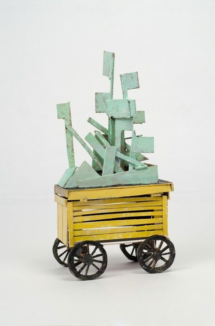 Mark Mahosky, ‘Untitled (yellow cart with green construction)’, 2014