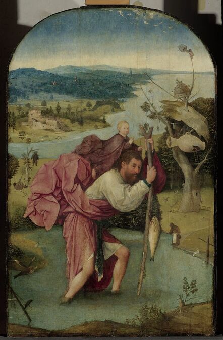 Hieronymus Bosch, ‘Saint Cristopher carrying the Christ Child’, 1490-1500