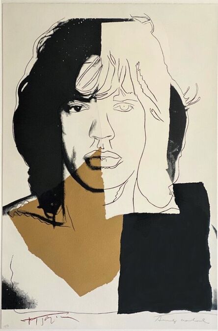 Andy Warhol, ‘Mick Jagger (F&S II.146) (signed by Andy Warhol and Mick Jagger)’, 1975