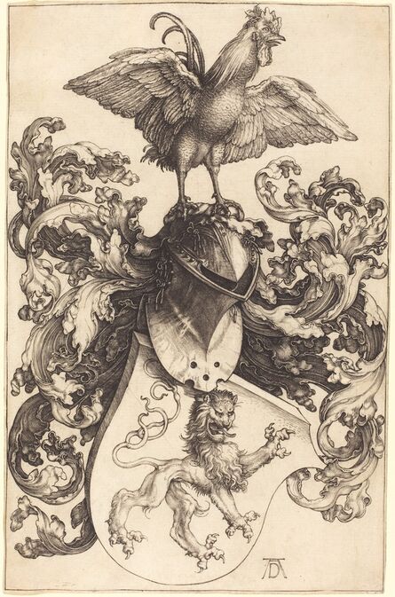 Albrecht Dürer, ‘Coat of Arms with a Lion and a Cock’, 1502/1503