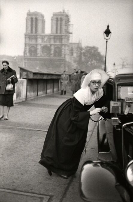 Marc Riboud, ‘Nun in front of Notre-Dame, Paris.’, 1953