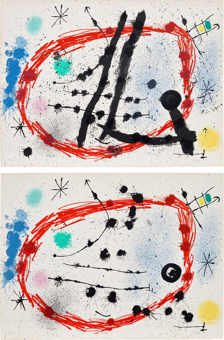 Joan Miró, ‘Le cercle rompu; and le cercle franchi (The Broken Circle; and The Circle Cleared) (M. 404-405)’, 1964