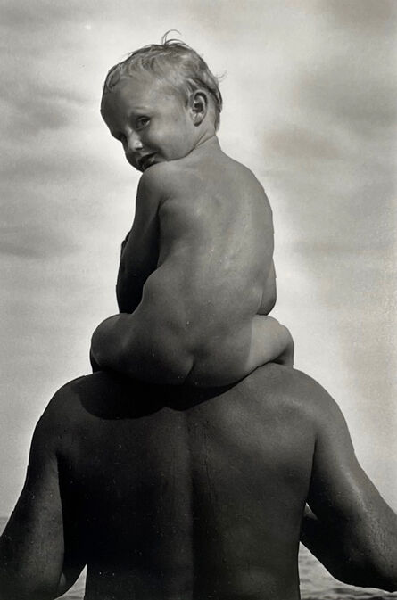 Harold Feinstein, ‘Boy On Father's Shoulders, Ibiza, Spain’, 1987