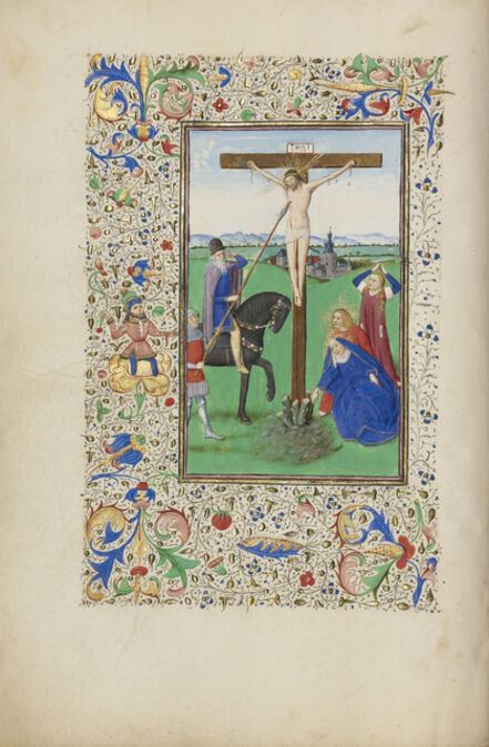 Master of the Llangattock Hours, ‘The Crucifixion’, 1450