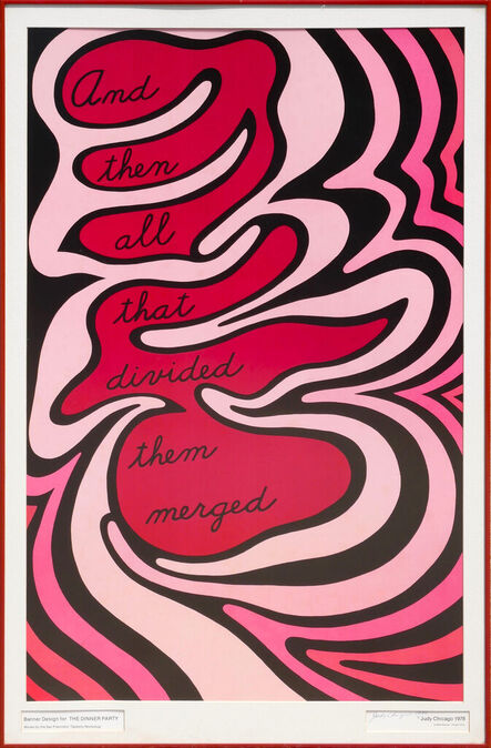 Judy Chicago, ‘“And then all that divided them merged” Banner Design for THE DINNER PARTY’, 1978