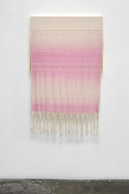 Frances Trombly, ‘Canvas with Pink Silk’, 2015