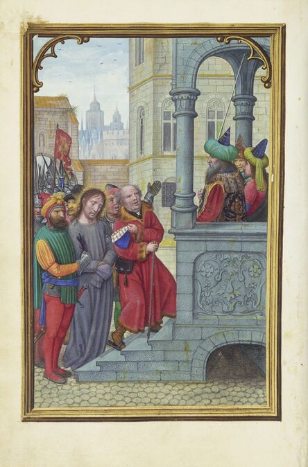 Simon Bening, ‘Christ before Pilate’, 1525-1530