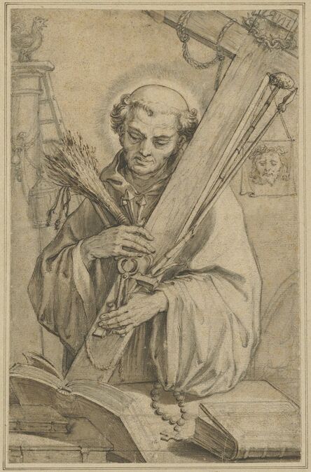 Abraham Bloemaert, ‘Saint Bernard of Clairvaux with the Instruments of the Passion’
