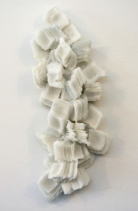 Cheryl Wilson Smith, ‘Ice Ridge No 2 - dynamic, textured, white, glass sculpted wall relief’, 2017