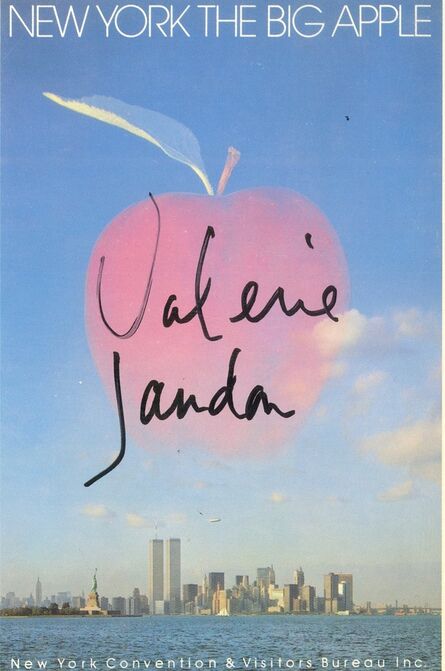 Valerie Jaudon, ‘New York The Big Apple with Twin Towers (Hand Signed)’, ca. 1987