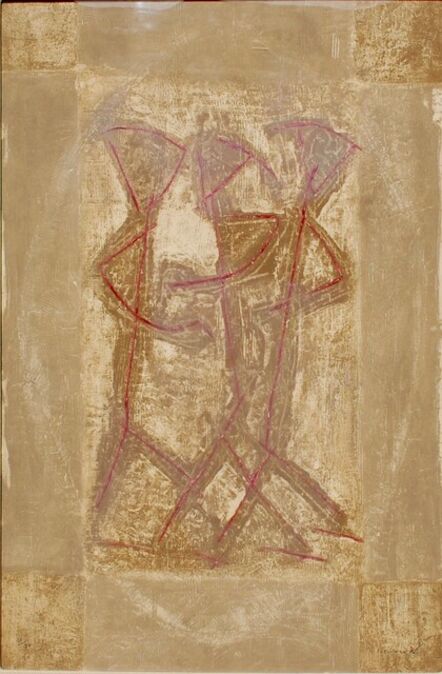 Pierre Marie Brisson, ‘Three Abstract Figures Carborundum Etching ’, 1985-1995