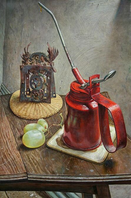 Michael Taylor (b. 1952), ‘Petrified Clock with Oil Can (Oil can with Still Life)’, 2014