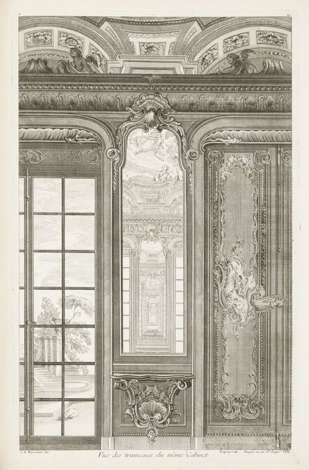 Juste-Aurèle Meissonnier, ‘Vue des trumeaux du même Cabinet, 3rd Plate’, 1742-1748