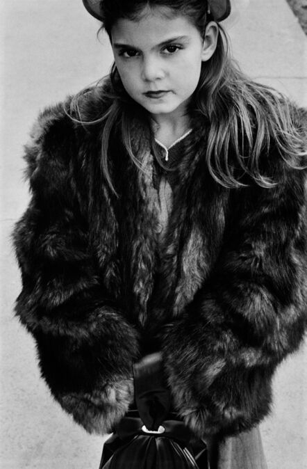 Harold Feinstein, ‘Young Girl Wearing Fur Coat, NYC’, 1950