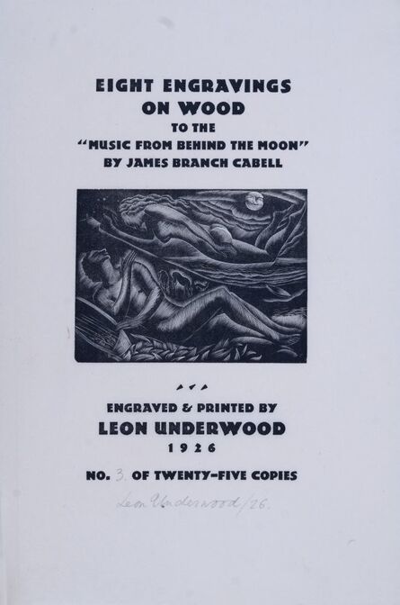 Leon Underwood, ‘Engravings for 'The Music from Behind the Moon' by James Branch Cabell’, 1926