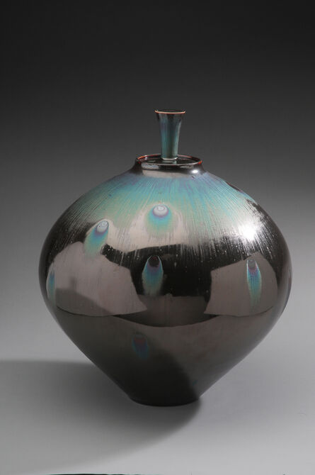 Hideaki Miyamura, ‘Jar, peacock glaze’, 2019