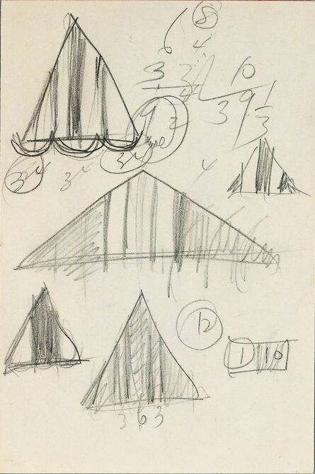 Barnett Newman, ‘CR 326, graphite sketch on paper’, 1969