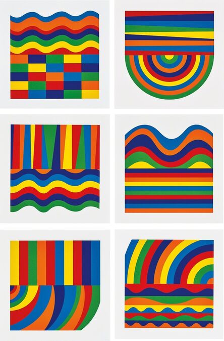 Sol LeWitt, ‘Arcs and Bands in Color’, 1999