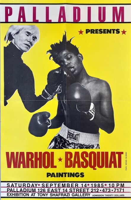 Jean-Michel Basquiat, ‘Warhol Basquiat Boxing Poster (Warhol Basquiat The Palladium)’, 1985