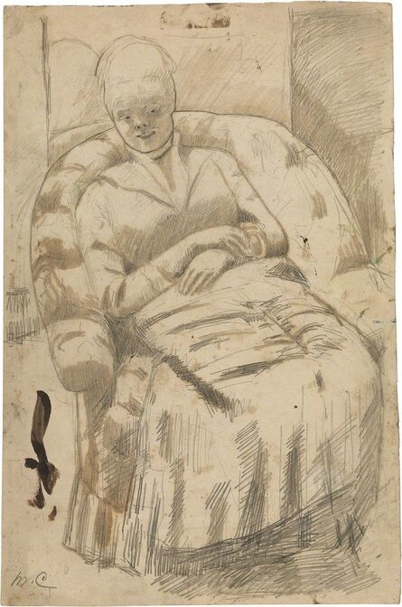 Mary Cassatt, ‘Drawing for "The Round-Backed Armchair"’, ca. 1881