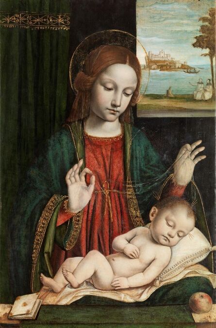 Ambrogio Bergognone, ‘Madonna and Sleeping Child (Madonna del velo)’, 1512-1515