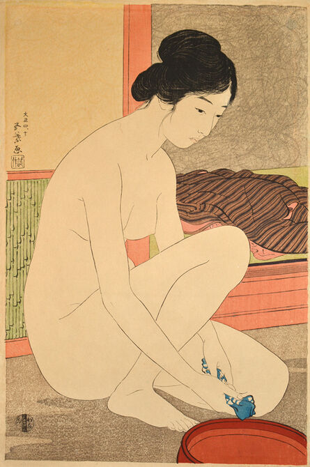 Hashiguchi Goyo, ‘Woman at the Bath’, 1915
