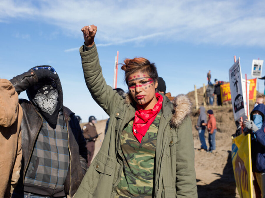 Shaionna Ziegler, at a ceremony and protest that took place on a Dakota Access Pipeline work site, North Dakota