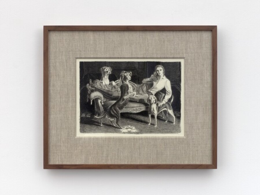 Second Study for Woman with Dogs