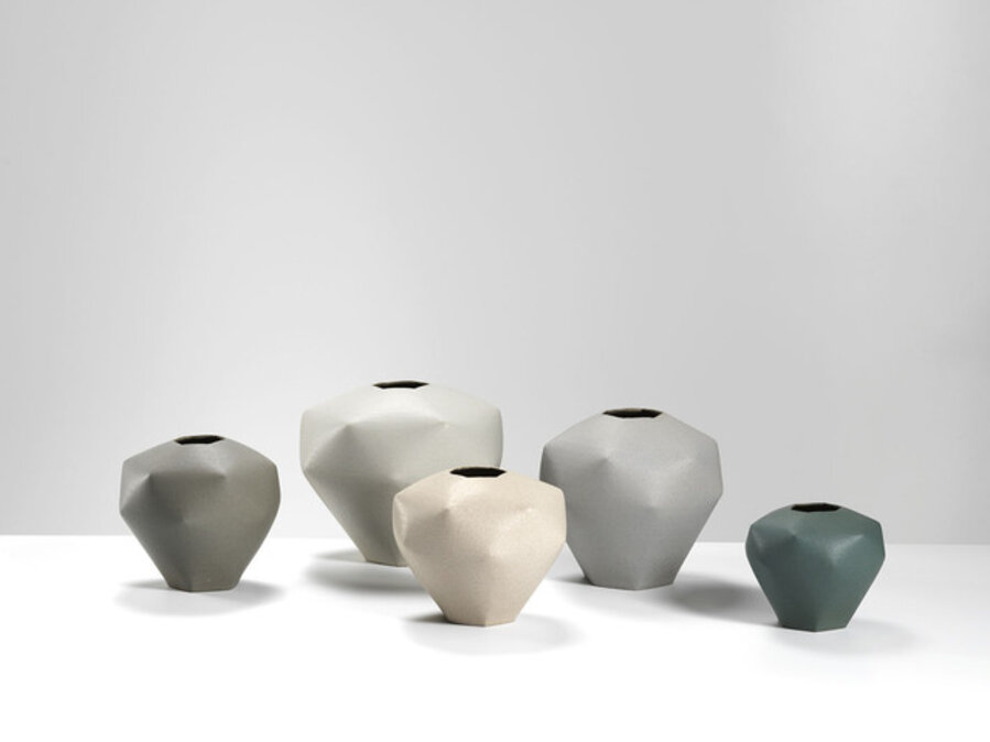 Group of Five Folded Vessels