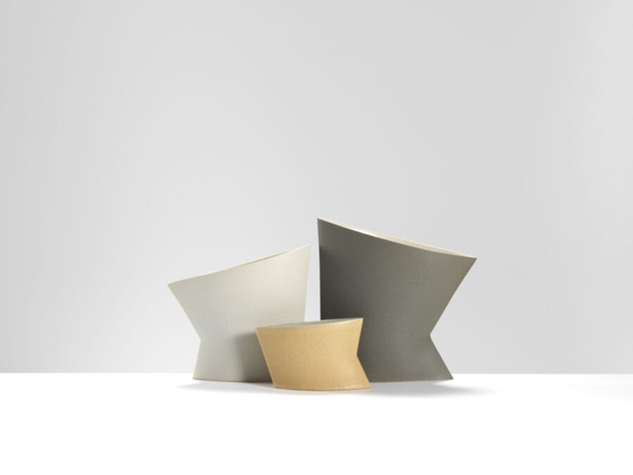Group of Three Geometric Vessels