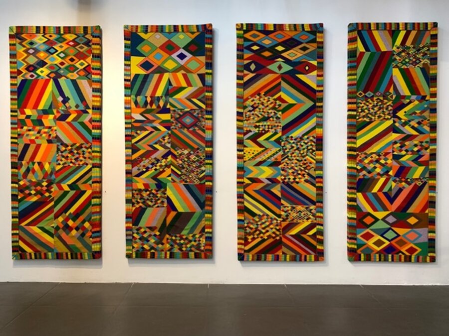 Abstract Beaded Panels