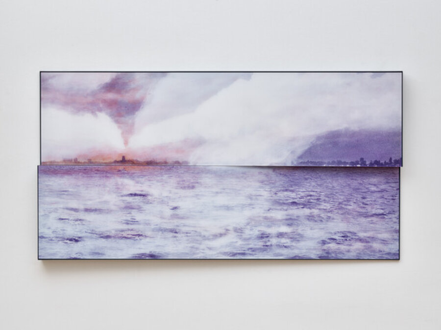 Gezicht op het Kinselmeer "September-White View"