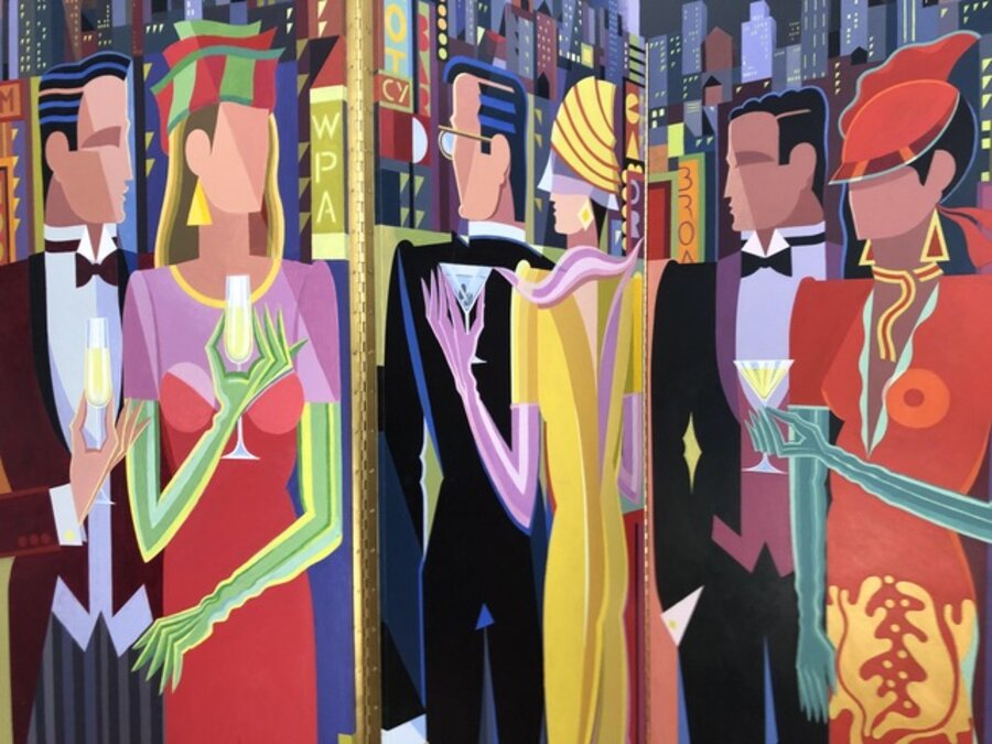 City At Dusk (Triptych)