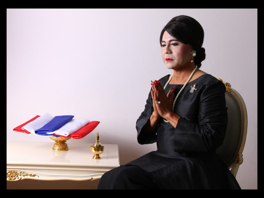 Self Portrait with Double South Sea Pearl Earrings No. 1