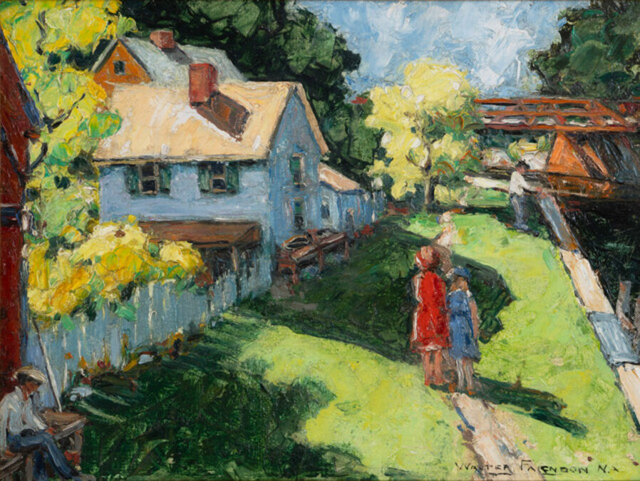 Two Girls on a Sunlit Path