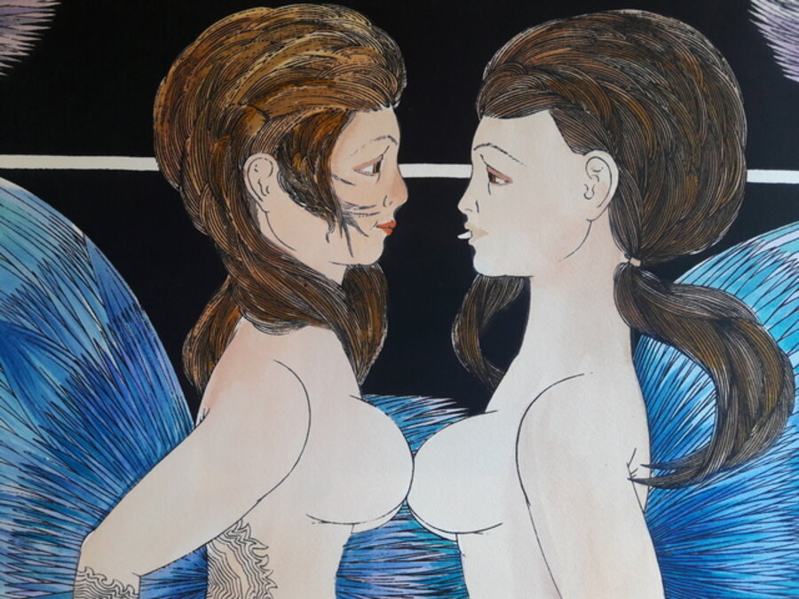 Hermaphrodits´encounter Die Begegnung der Hermaphroditen